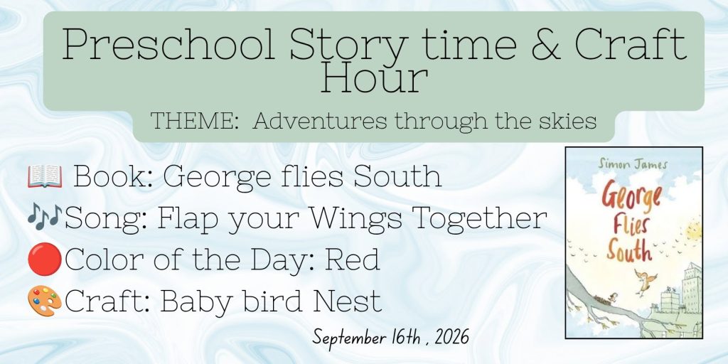 🎨Preschool Story & Craft Hour